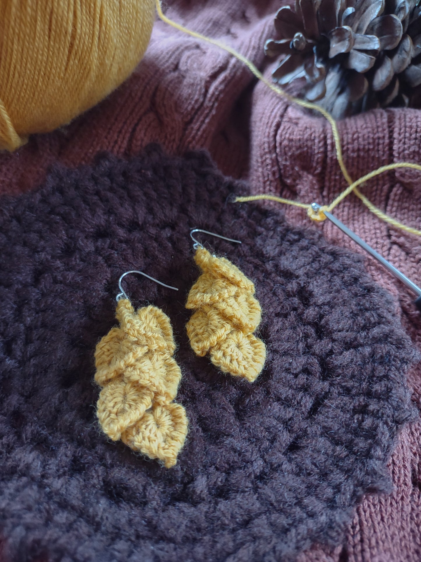 Crocheted Autumn Leaves