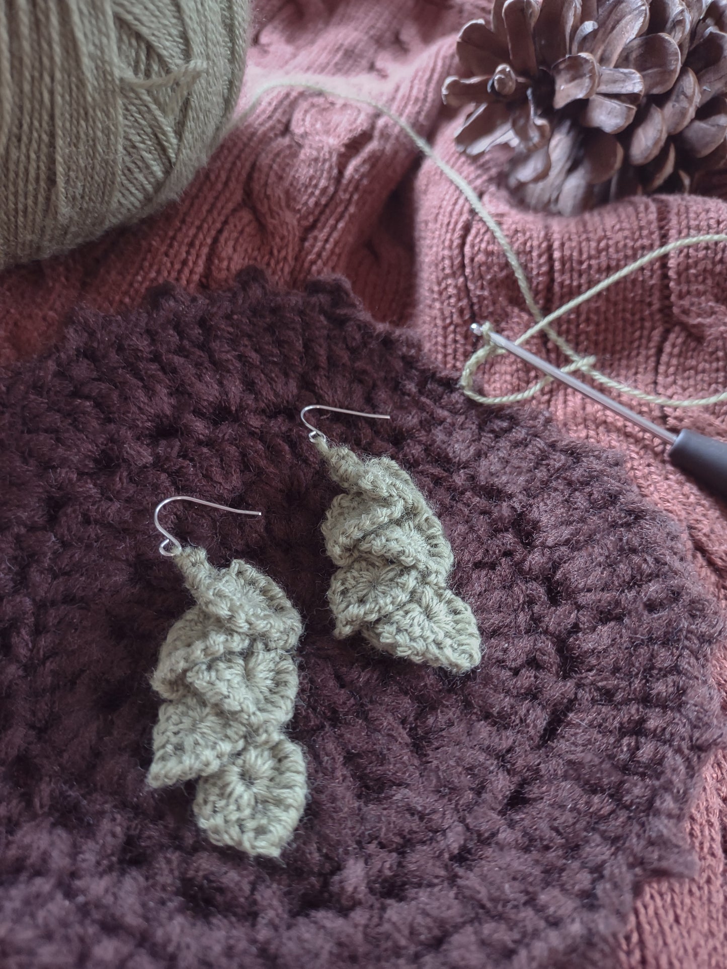 Crocheted Autumn Leaves