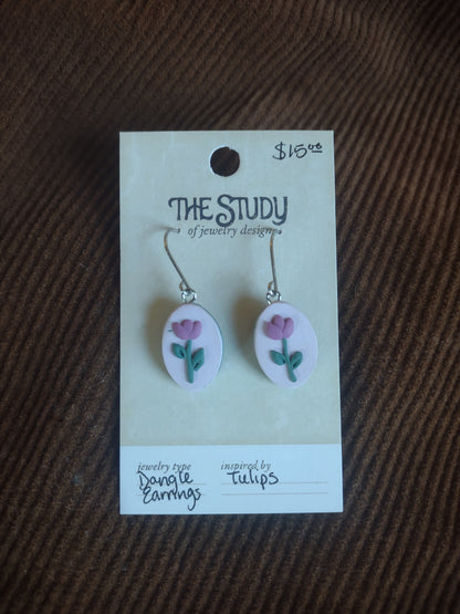 Tulip Earrings Purple